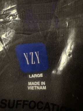 Yeezy Black Short Sleeve Tee with Blue YZY Logo